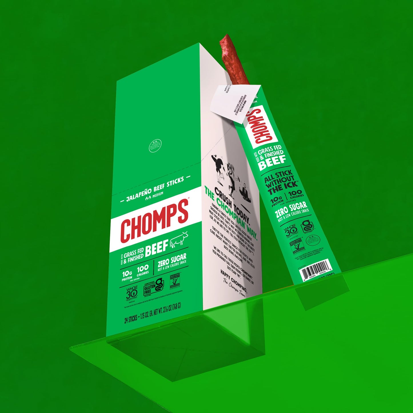 CHOMPS BEEF HOPPN JALPNO ( 24 X 1.15 OZ   )