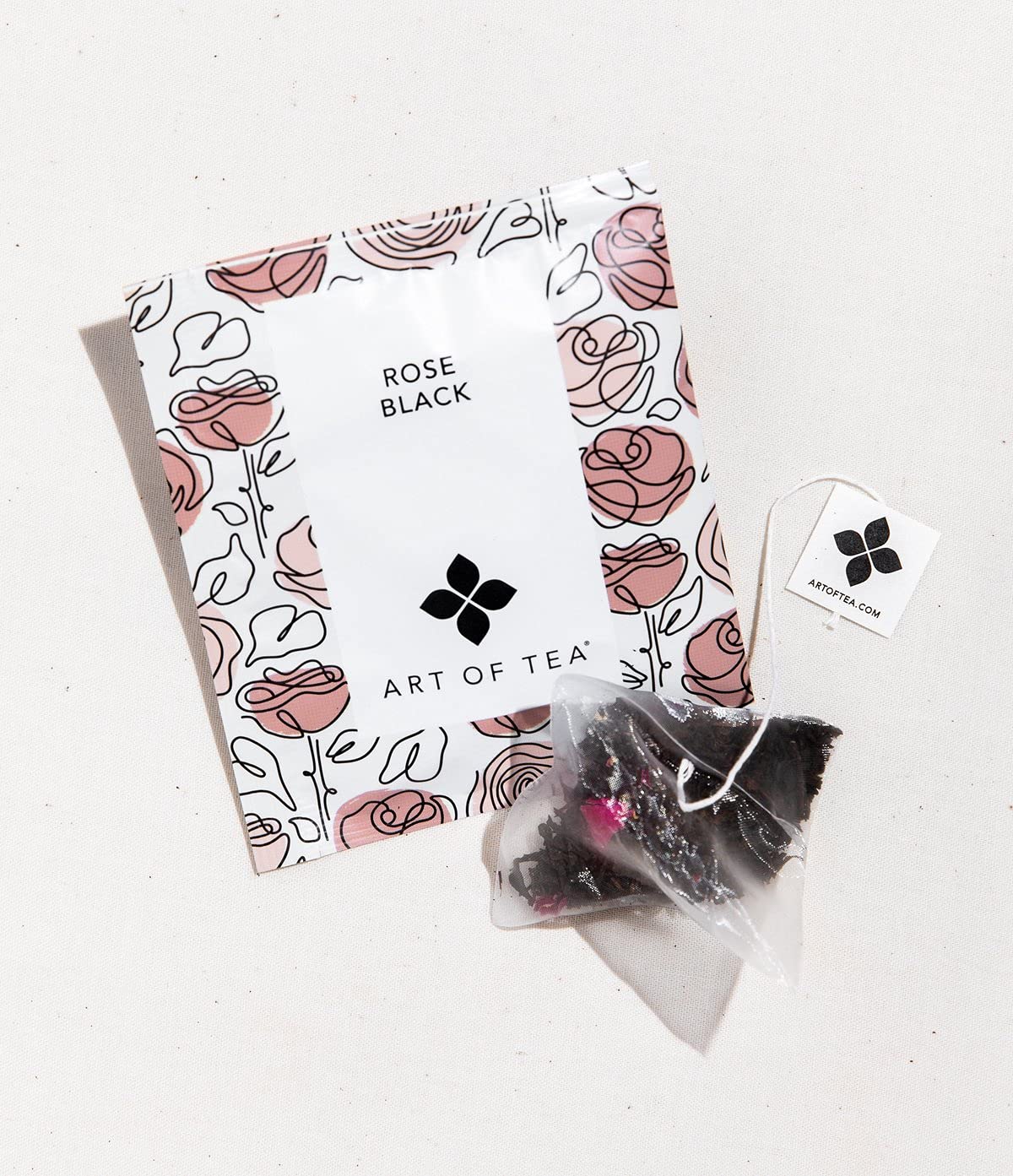Art of Tea | Rose Black | 50 Eco Friendly Pyramid Tea Bag Sachets