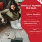 tsoneoo Premium Hibiscus Flowers Tea Bags - 100% Natural Herbal Tea - Vegan Friendly - No Sugar, Caffeine, or Gluten - 20 Count