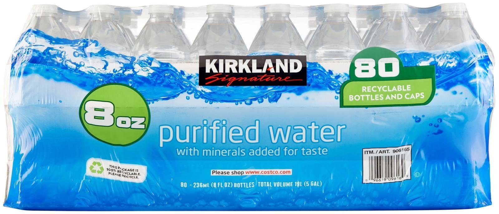 Kirkland Signature Premium Drinking Water, 8 Oz, 80 Count, Clear, 640 Fl Oz (Pack of 1)