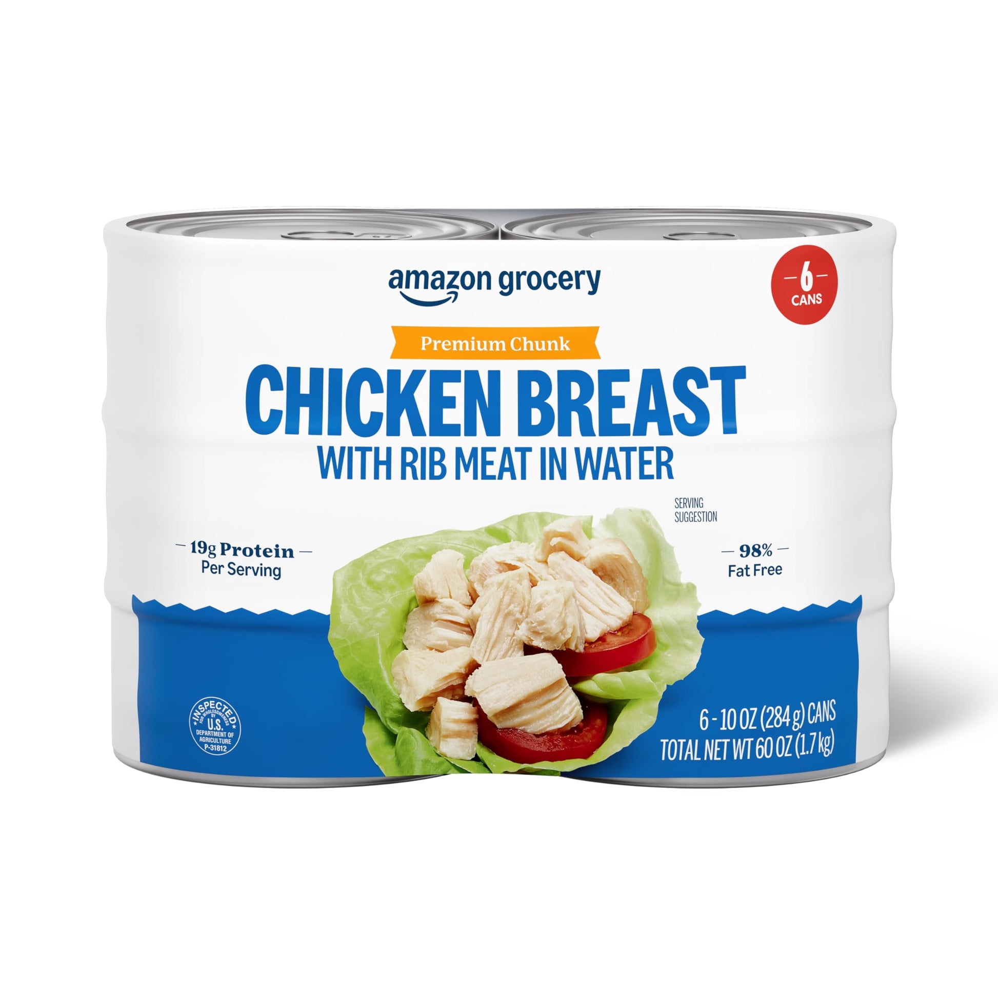 Online Marketplace Grocery  Top-Grade Chunk Chicken Breast  10 Oz (Pack Of 6)