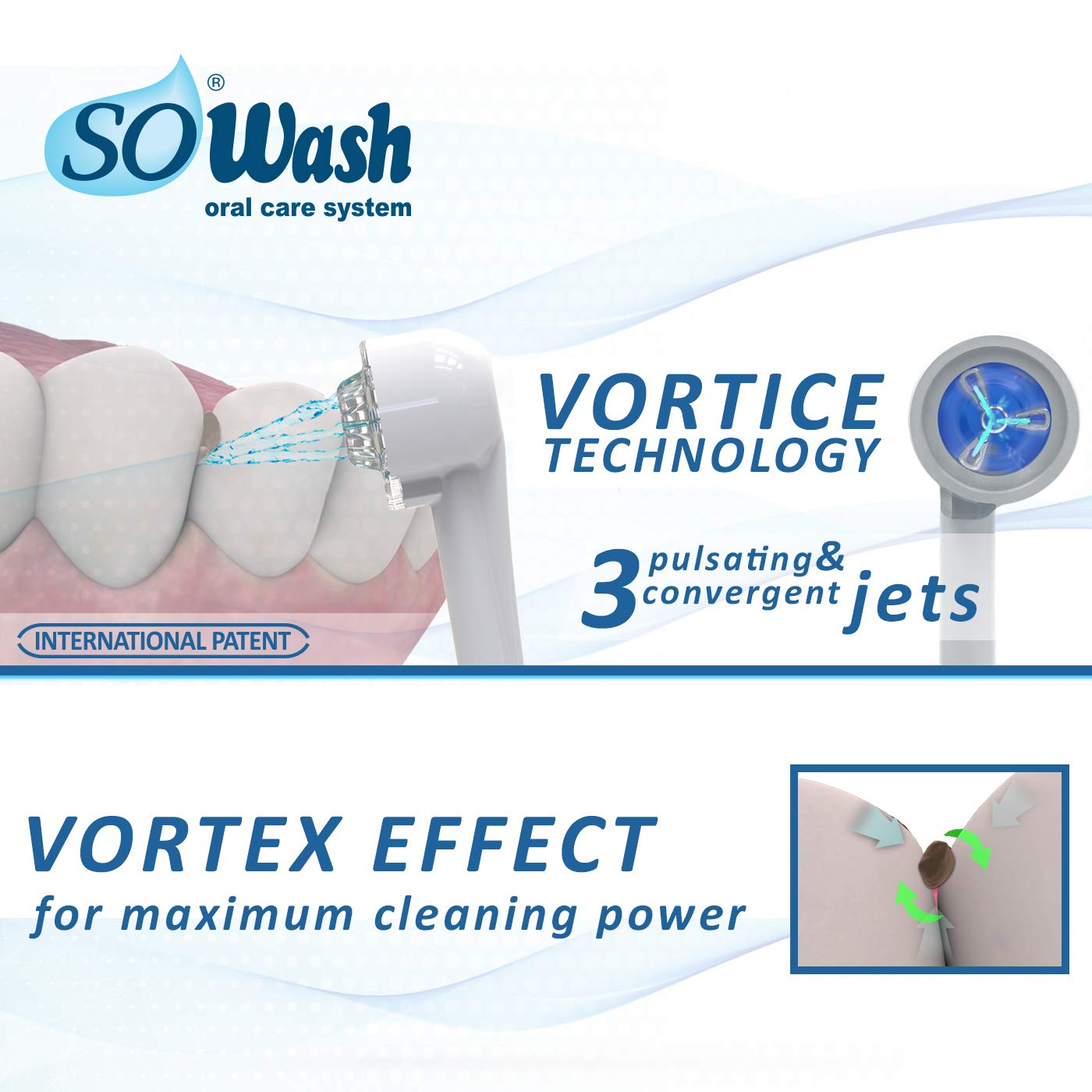 Water Flosser Sowash Trio, Faucet Oral Irrigator Dental Water Floss, It Connects Directly To The Faucet, Non-Electric Dental Irr