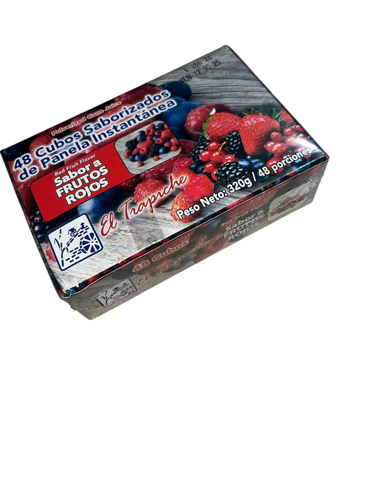 Panela En Cubos Instantánea Saborizada 48 Cubos Peso Neto 320G Para Tomar En Forma De Te, Importada De Colombia (Frutos Rojos)