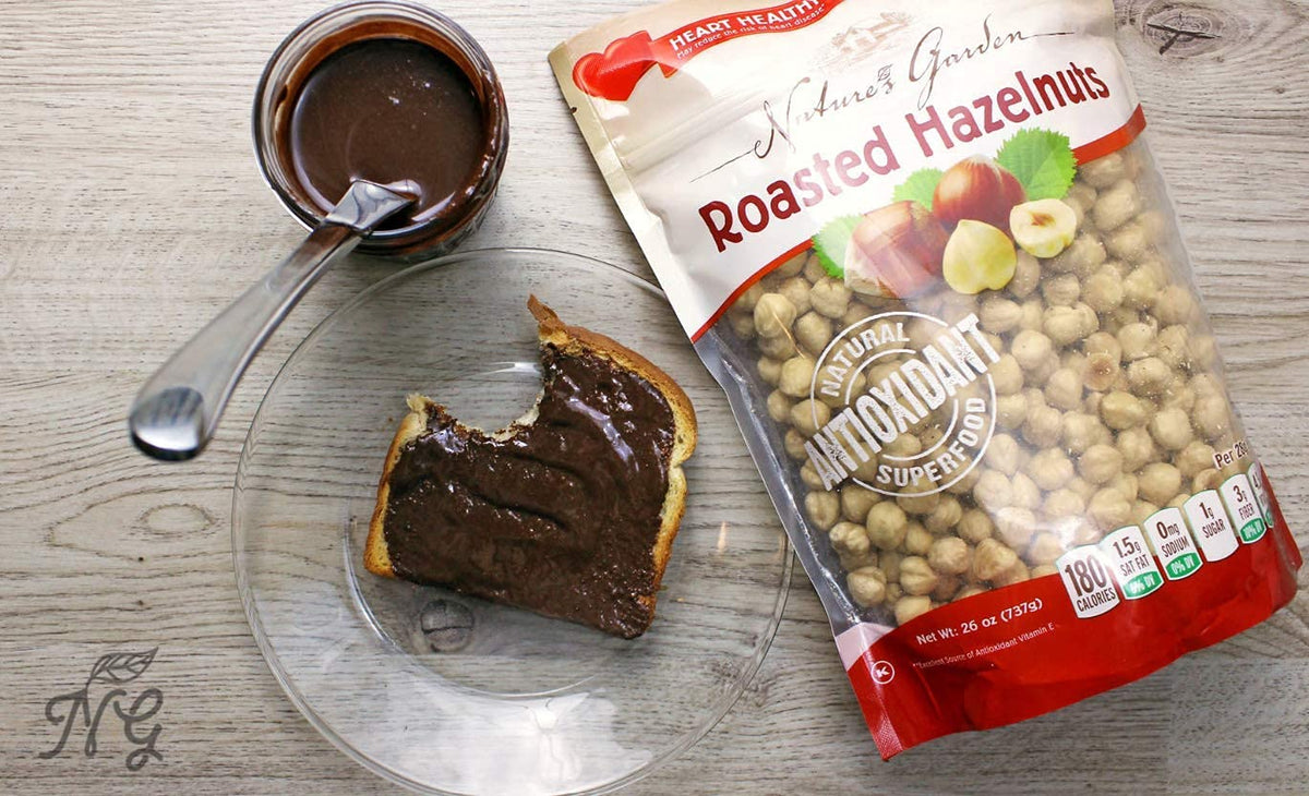 Natures Garden Roasted Hazelnuts-Whole Roasted Hazelnuts, Bulk, Raw Hazelnuts, High Fiber, Kosher Certified, Cholesterol Free, H