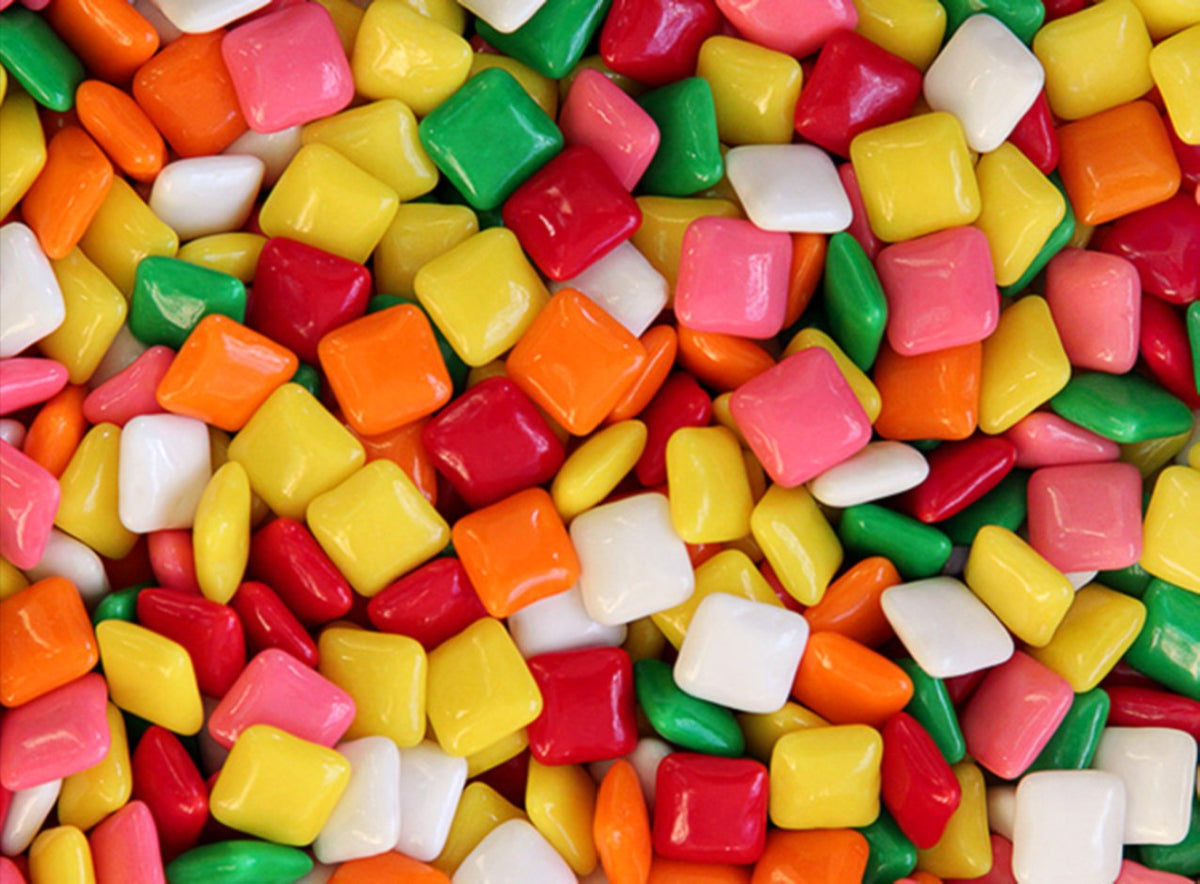 Chiclets Gum Original Assorted Flavors - 1 Pound Approx 380 Mastic Gum - Ideal for Bubble Machine - Bulk Candy for Candy Machine