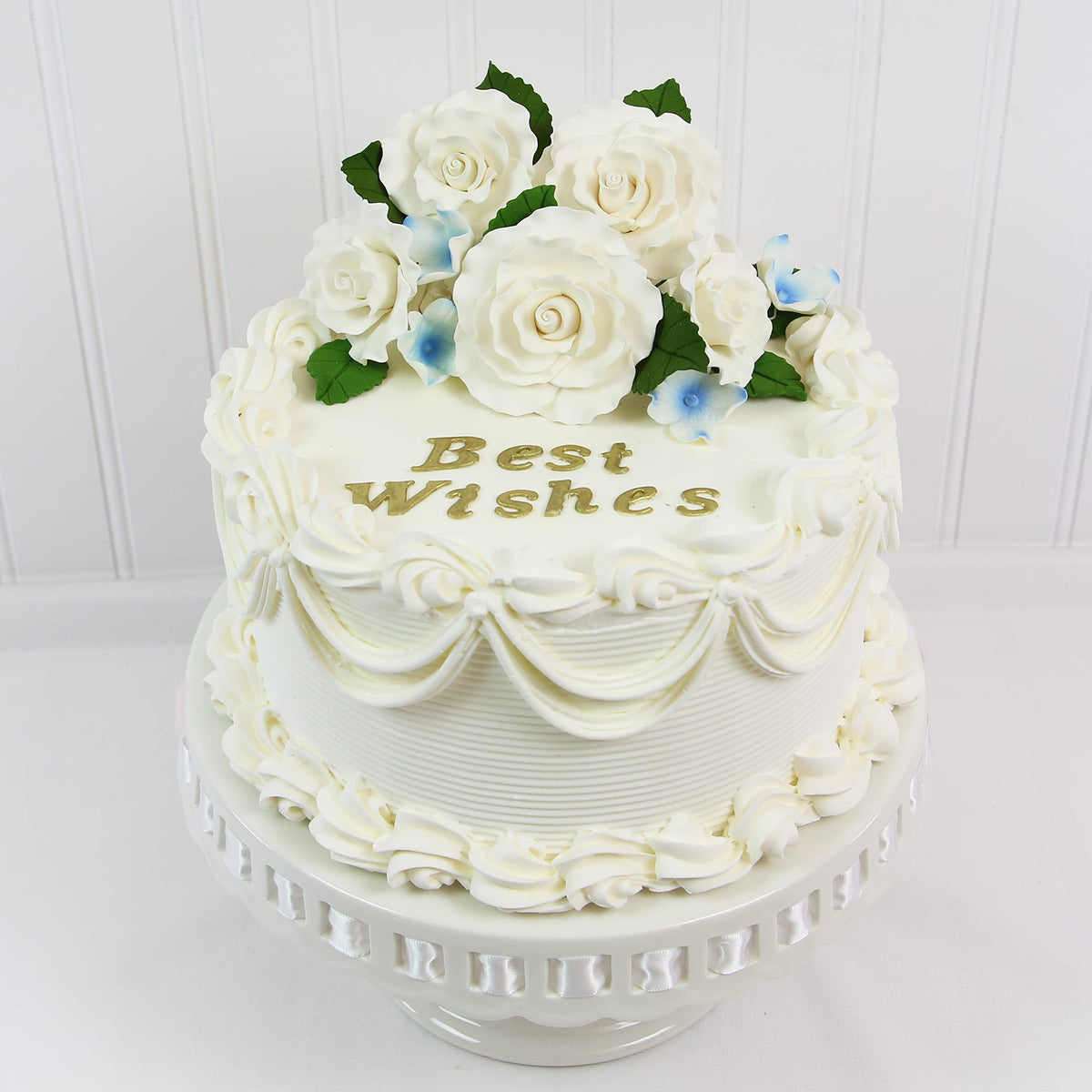 Global Sugar Art Aussie Rose White Sugar Cake Flower Large, 8 Count by Chef Alan Tetreault