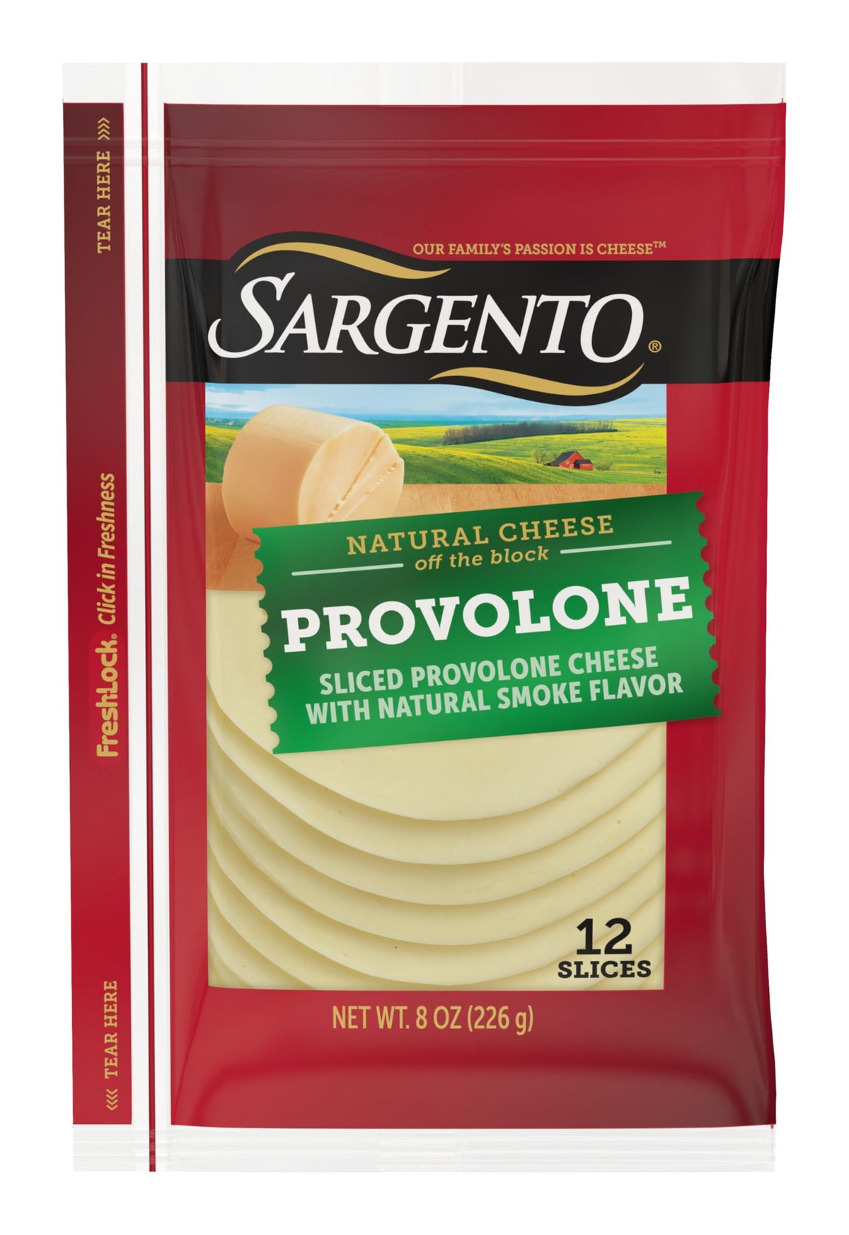 Sargento Natural Provolone with Natural Smoke Flavor Sliced Cheese, 12 Slices