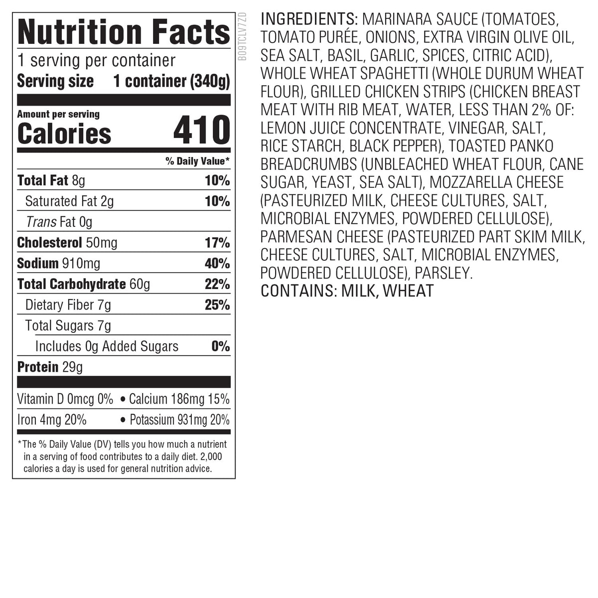 Whole Foods Market, Grilled Chicken Parmesan Meal, 12 Ounce