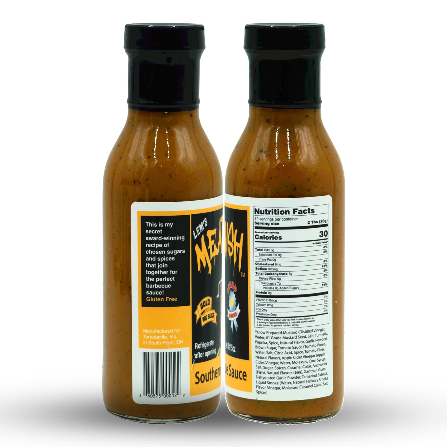 Lems Meat Varnish Gold Mustard BBQ Sauce - Gluten Free, Award Winning - 12 oz Bottle (Mustard 2 Pack)