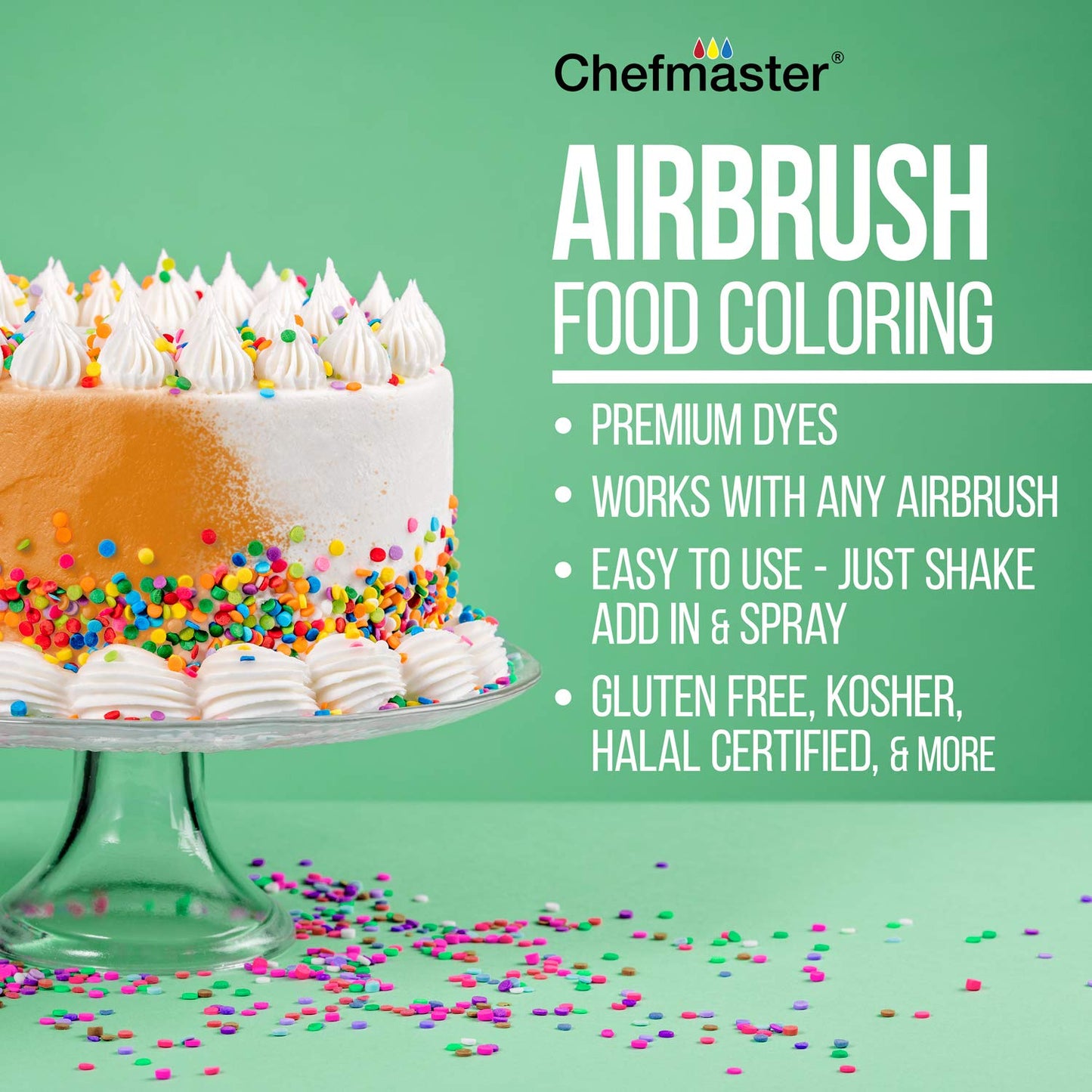 Chefmaster Airbrush Spray Food Color, 9-Ounce, Super Red