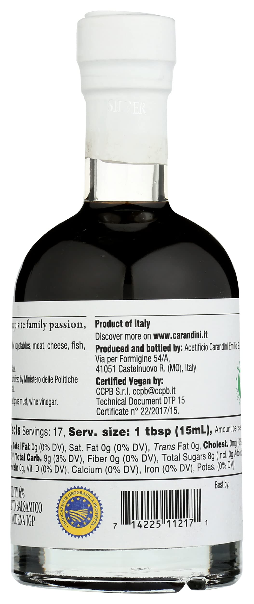 Carandini Emilio Balsamic Vinegar Of Modena, 8.45 Fz