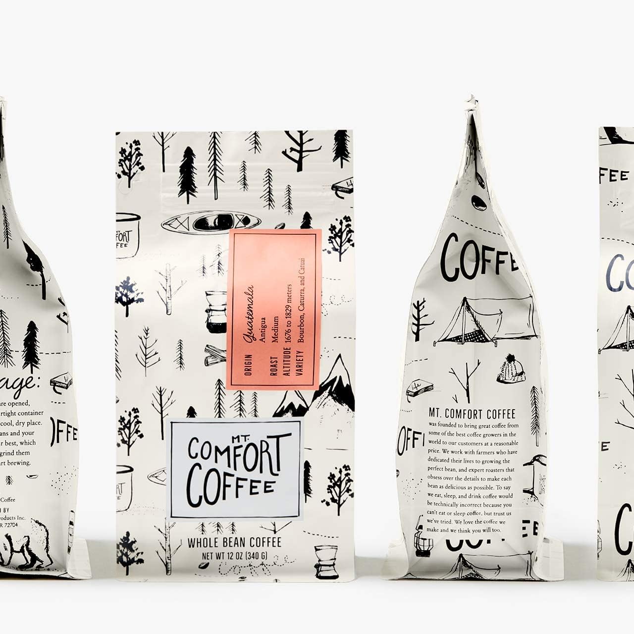 Mt. Comfort Coffee Guatemala Medium Roast Whole Beans, Flavor Notes of Chocolate & Caramel, 12 oz Bag