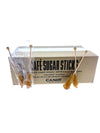 Candy Envy - Amber Caf   Sugar Sticks Mini Rock Candy - 100 Bulk Individually Wrapped Amber Treats - Original Sugar Flavored