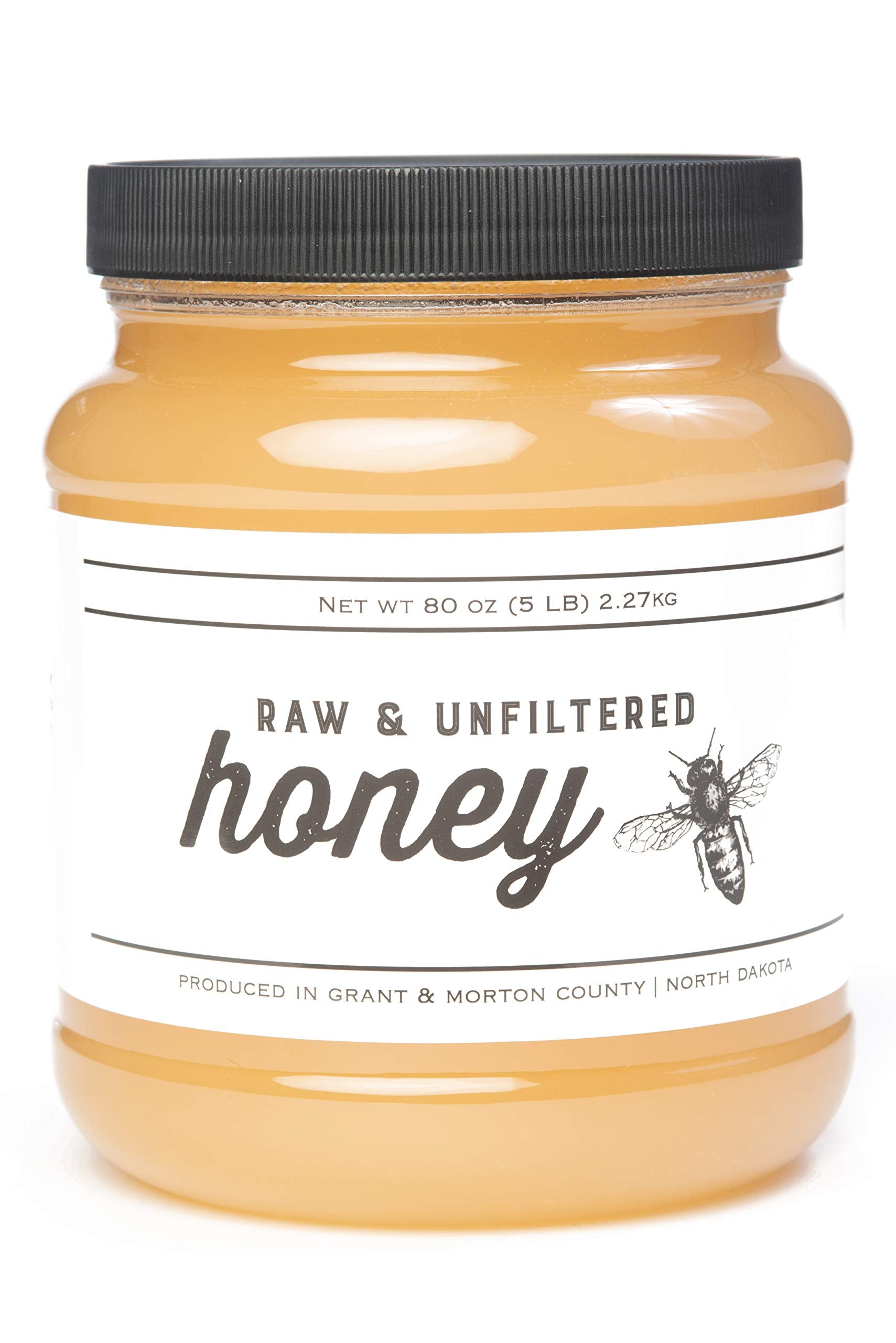 Tjo Bees Raw And Unfiltered Honey (5 Lb (80 Oz) Jar)