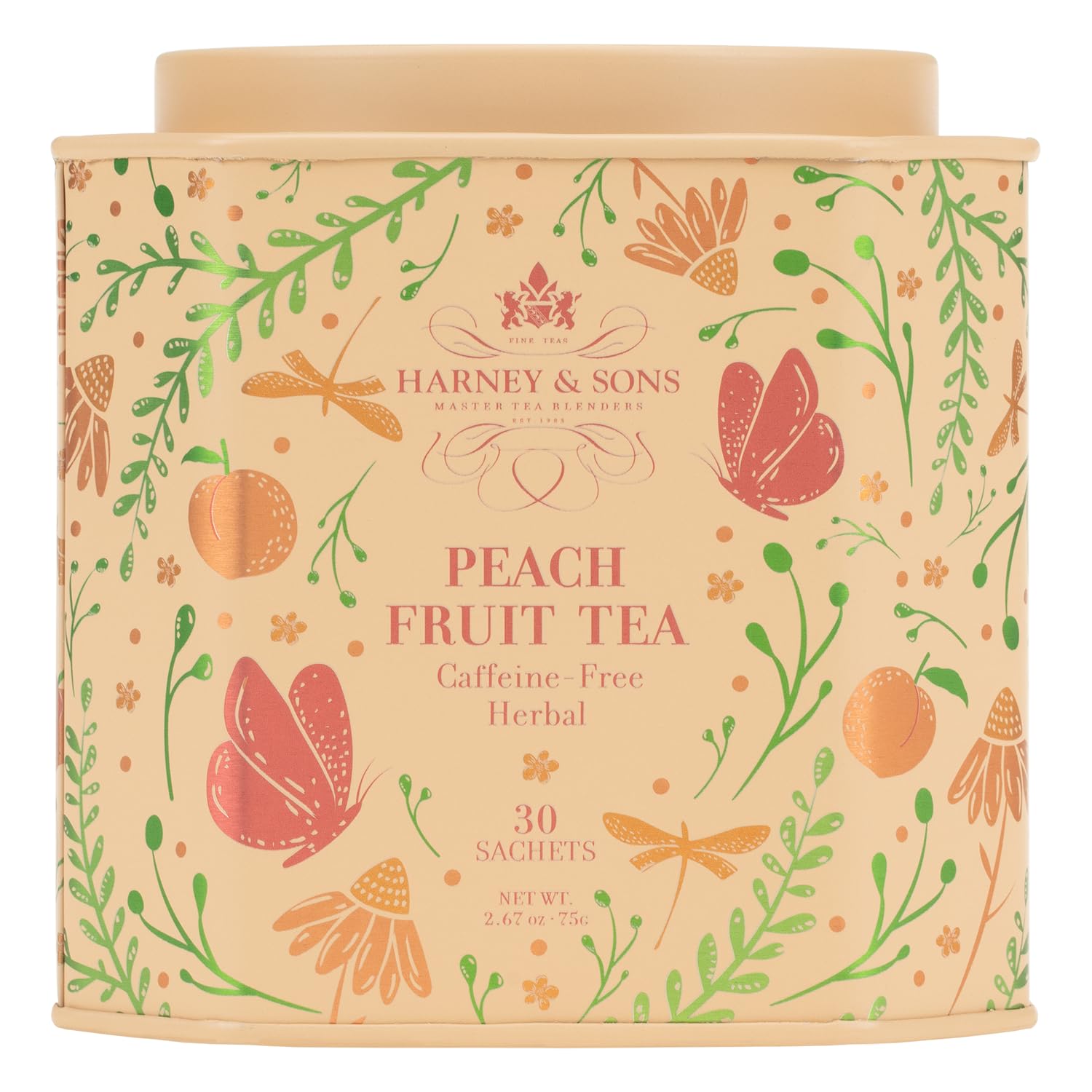 Harney & Sons Peach Fruit Tea | 30 sachet tin