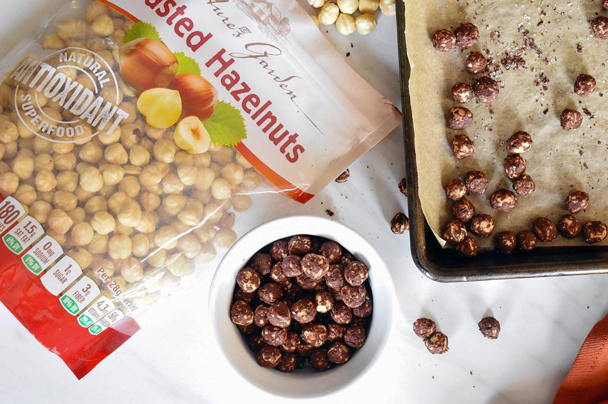 Natures Garden Roasted Hazelnuts-Whole Roasted Hazelnuts, Bulk, Raw Hazelnuts, High Fiber, Kosher Certified, Cholesterol Free, H