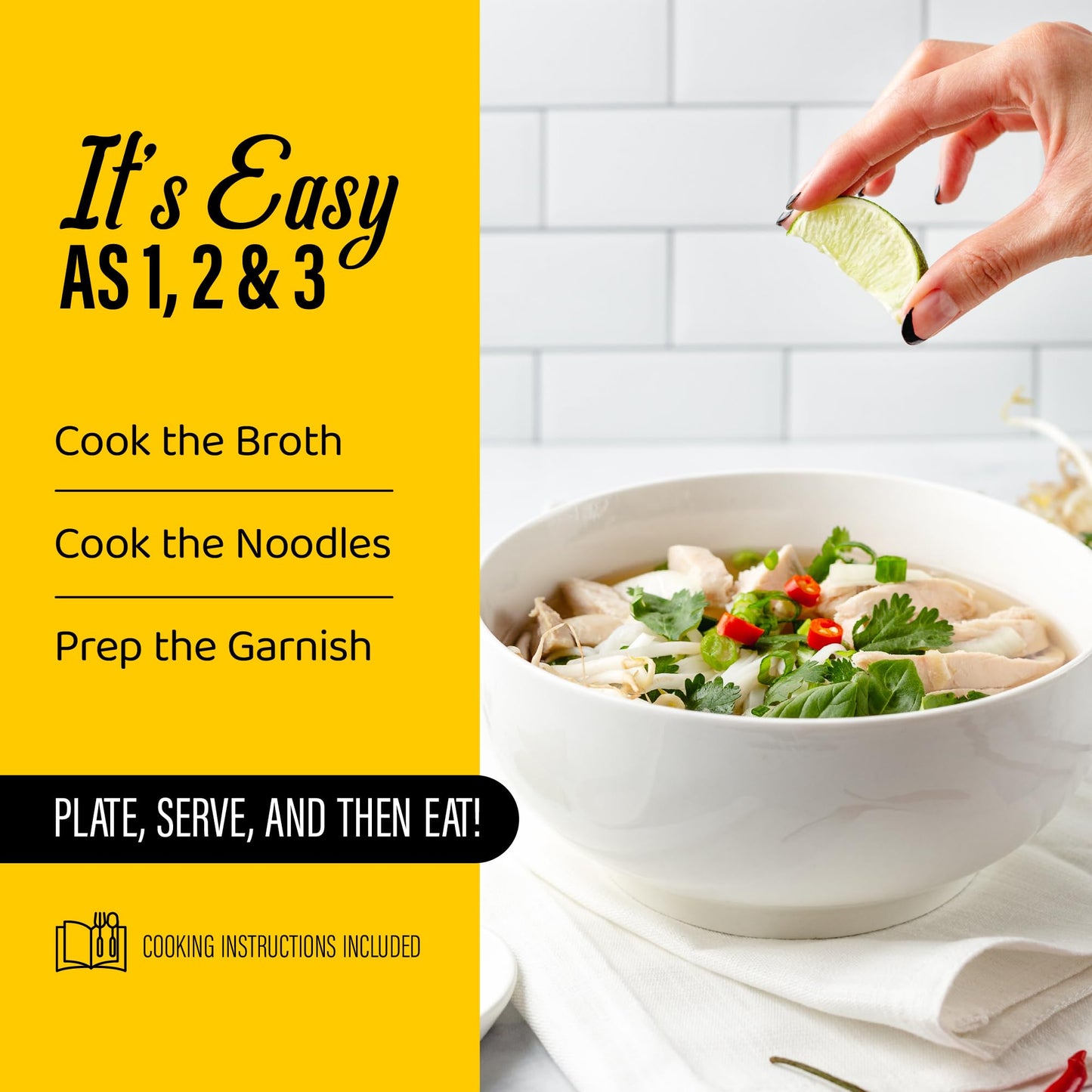 Get Cultured Box Diy Chicken Pho Kit (Ph? G), Make Authentic Vietnamese Pho Broth, Includes Herb Bag, Rice Noodles & Condiments