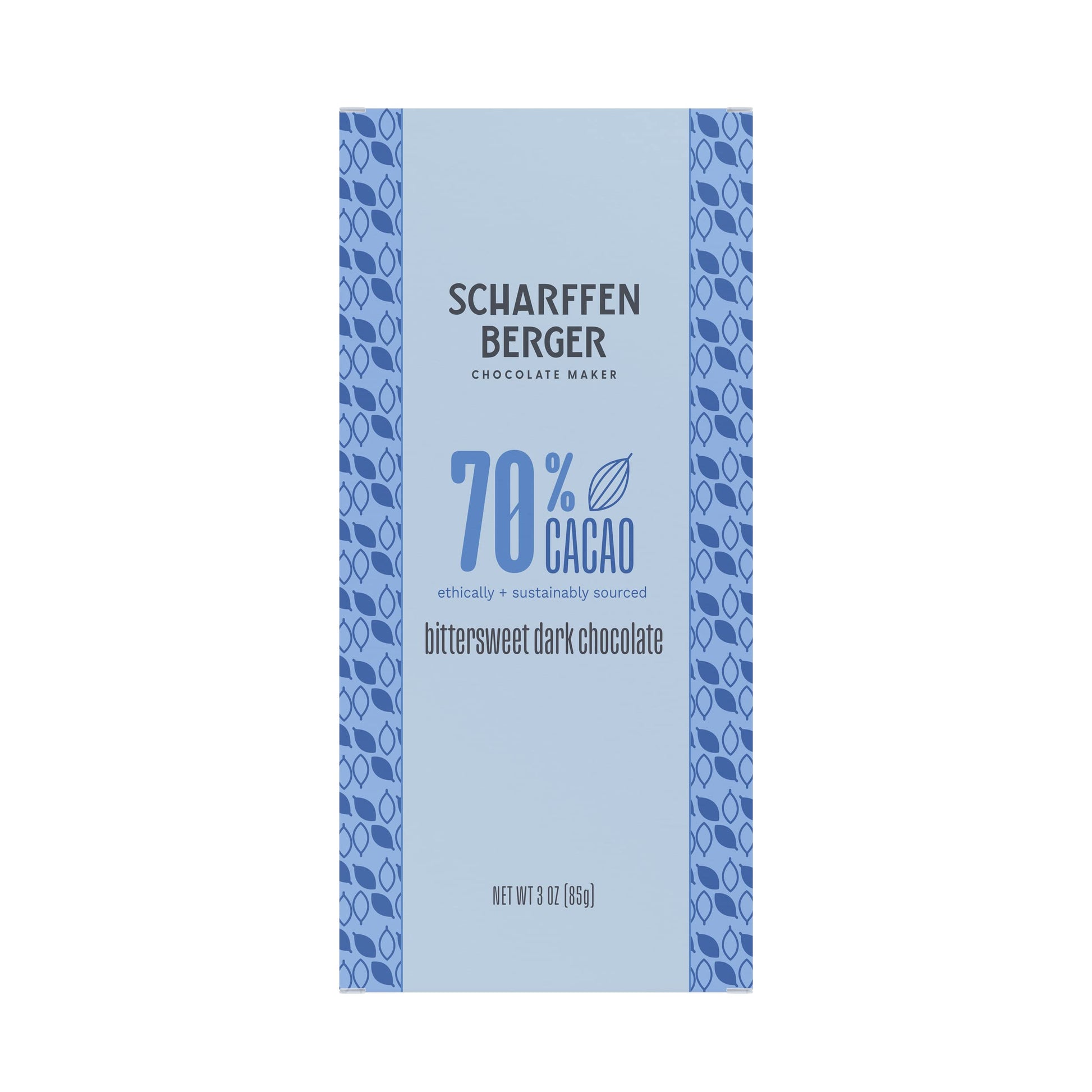 Scharfeen Berger Artisan Chocolate Bars  Bittersweet  3 Ounce (Pack Of 6)