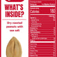 Fisher Sea Salt Dry Roasted Peanuts, 36 oz (Pack of 6) - No Artificial Colors or Flavors, 100% Recyclable Snacks