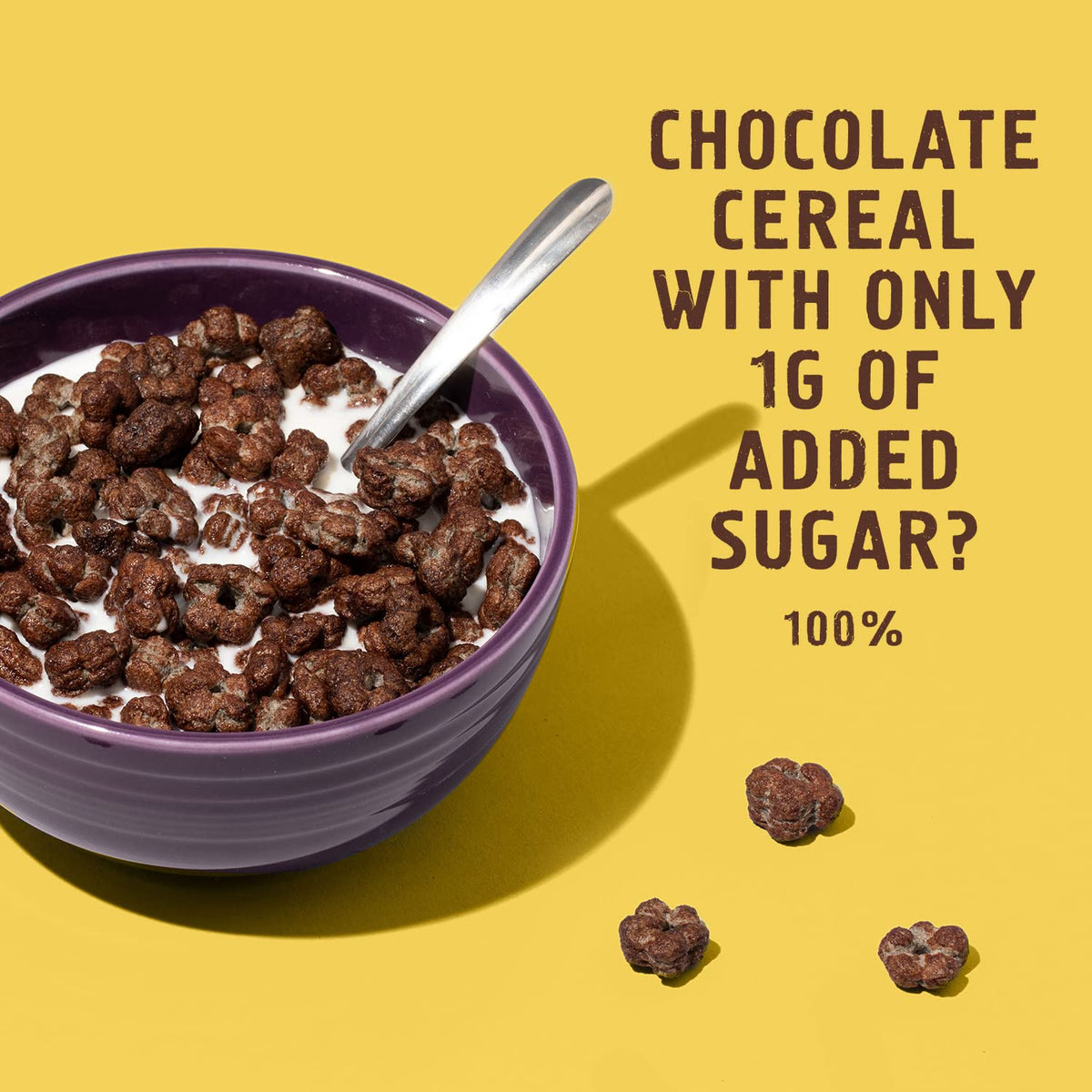 Seven Sundays Sunflower Cereal, Real Cocoa, 8 Oz Bag, Grain & Gluten Free, 5G Upcycled Protein, 1G Added Sugar, Crunchy Chocolat