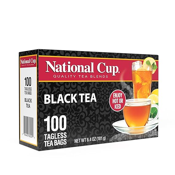 National Cup Black Tea, 100 Tagless Tea Bags (Pack of 3)