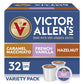 Victor Allens Coffee Variety Pack, 32 Count Single Serve Pods, French Vanilla, Caramel Macchiato, Hazelnut, Compatible with Keurig K-Cup Brewers