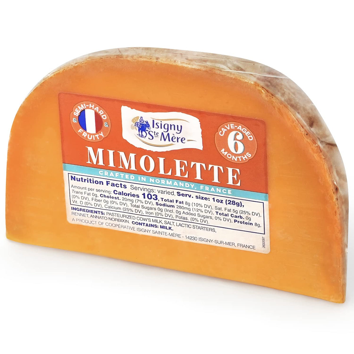 MARKYS Mimolette French Cheese Aged 12 Months - 7 OZ / 200 G - Guaranteed Overnight