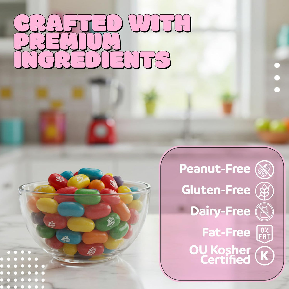 Braidz Jelly Bellies Jelly Beans, Assorted 49 Flavors, 4 lb Bulk Bag, Kosher Certified
