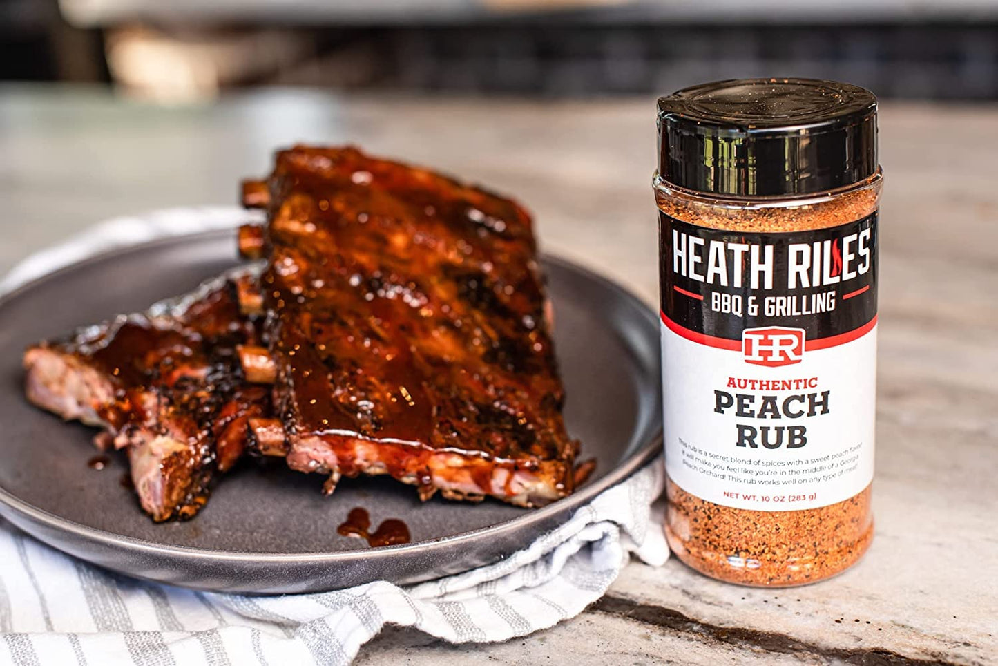 Heath Riles Bbq Rub - Peach Seasoning Rub, Champion Pitmaster Recipe, Legendary Rubs For Smoky Aroma & Grilling, 80+ Bbq Championships, 2 Lb./32 Oz.