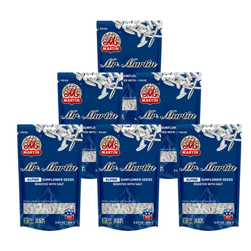 MR. MARTIN Freshly Roasted Alpine Salted Sunflower Seeds To Eat - Non-GMO, Kosher, Crunchy, Delicious, Vegan, Keto Friendly Snac