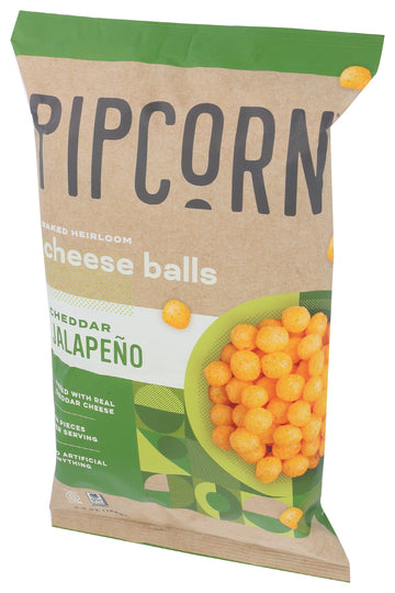 Pipcorn Cheese Balls Jalapeno 4.5 Ounce