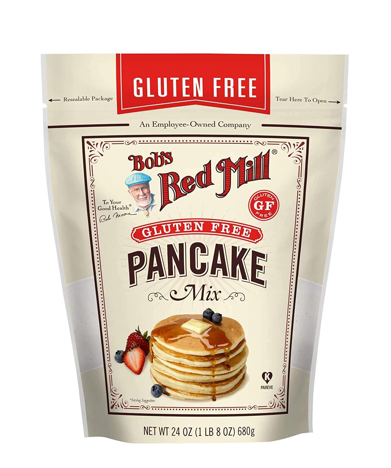 Bobs Red Mill Pancake Mix, 24 Ounce, Pack of 3, Gluten-Free