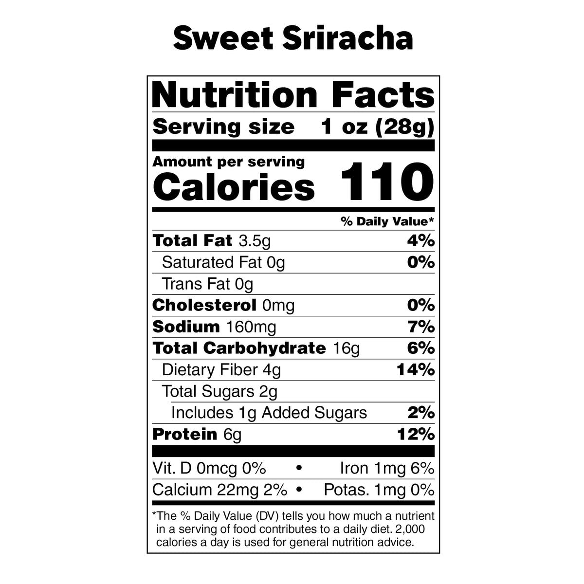 Enlightened Bada Bean Bada Boom Sriracha Snacks, Plant-Based Protein, Gluten Free, 1 oz, 24 Pack, Red