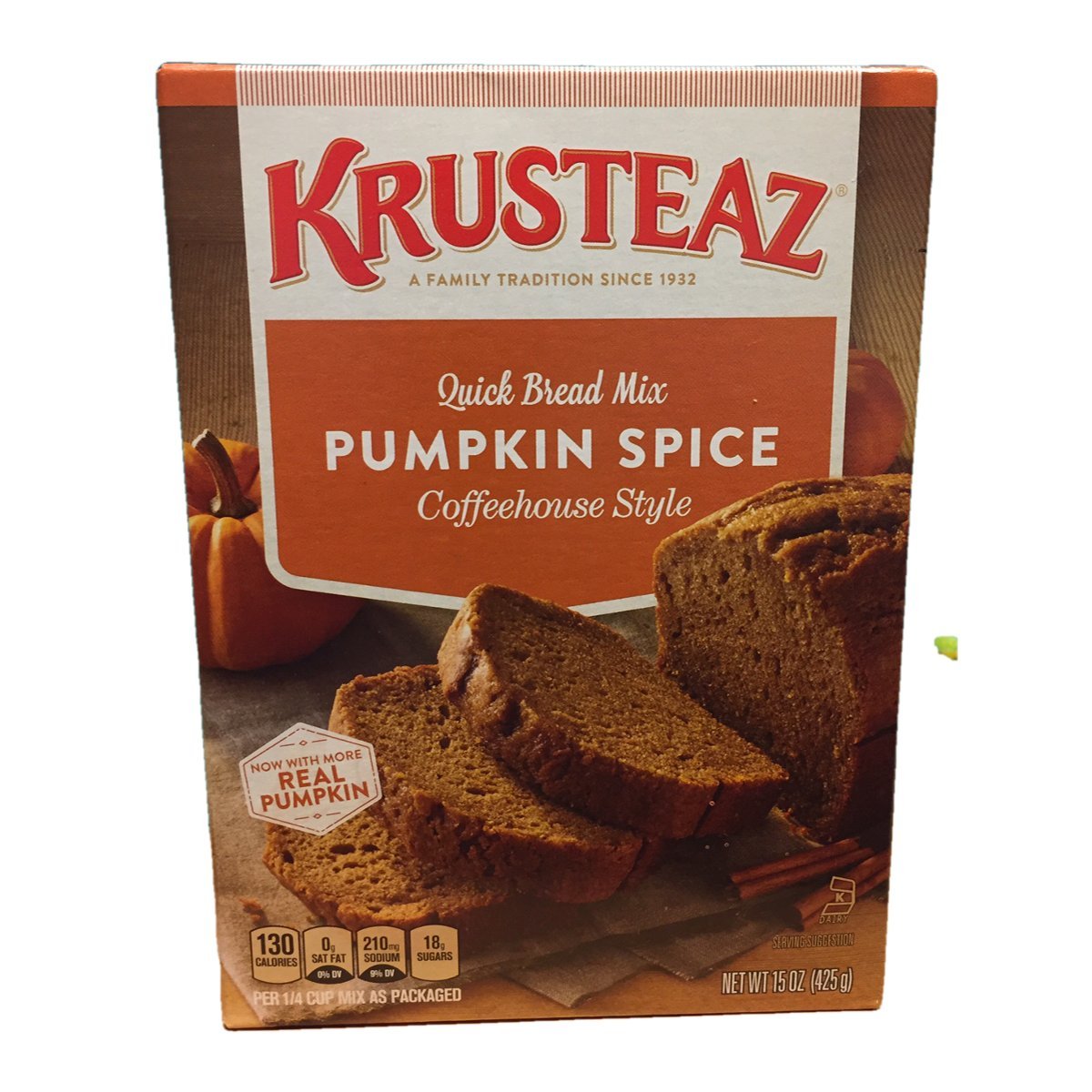 Krusteaz Pumpkin Spice Quick Bread Mix 15 Ounce (Pack 0F 3)