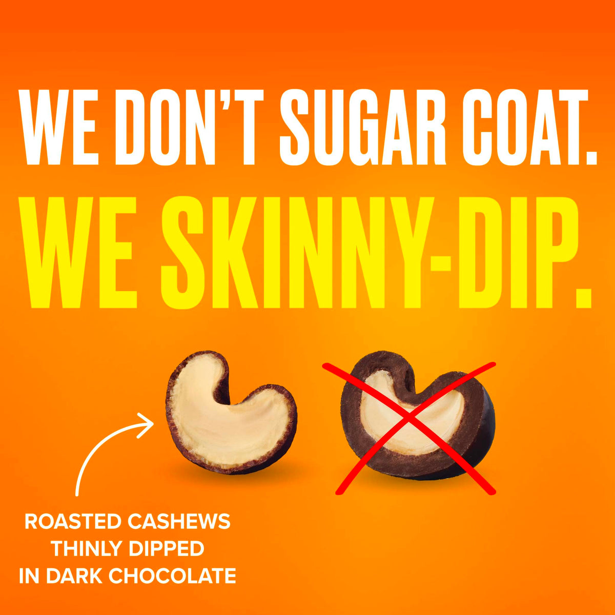 Skinnydipped Dark Chocolate Salted Caramel Cashews, Healthy Snack, Plant Protein, Gluten Free, 3.5 Oz Resealable Bags, Pack Of 1