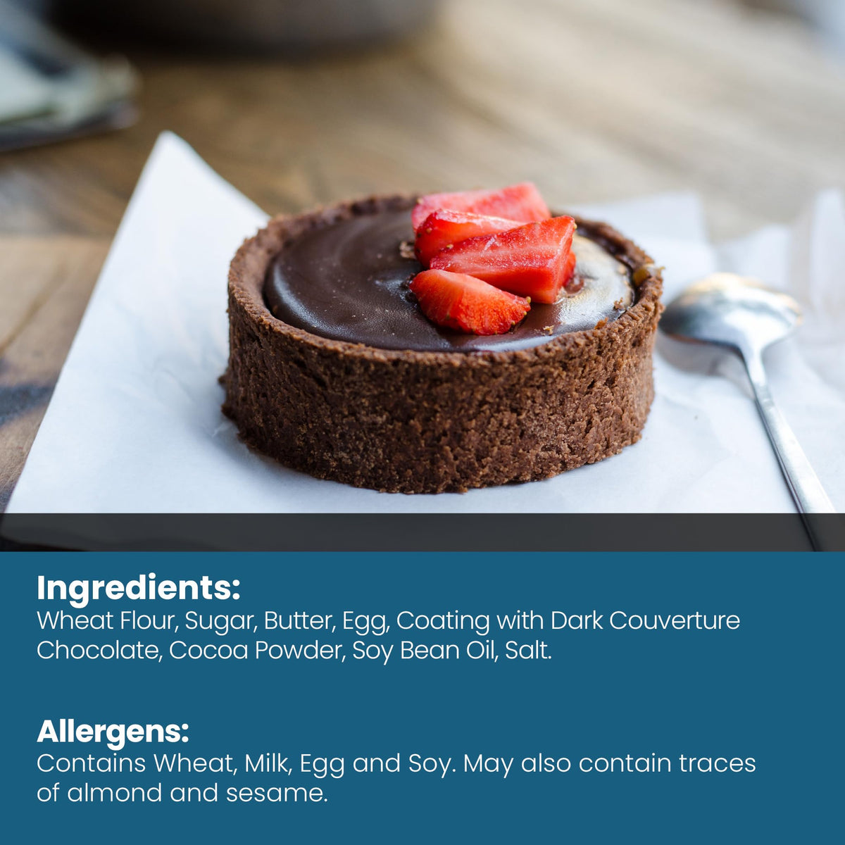 Cambie Round Chocolate Medium Tart Shells, 2.17 in Diameter, French Style Cocoa Tarts with Dark Chocolate Coating (Pack of 40)