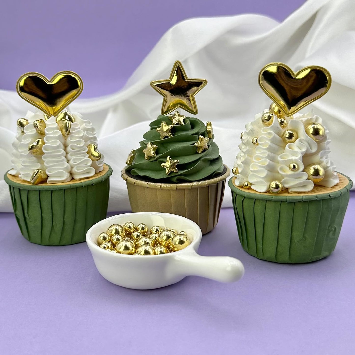 Miss Doozy Gold Sprinkles with 4-Claw Pickup Tool, 6.5oz, Bright Gold Metallic Rod & Star Sprinkles for Cake Decorating