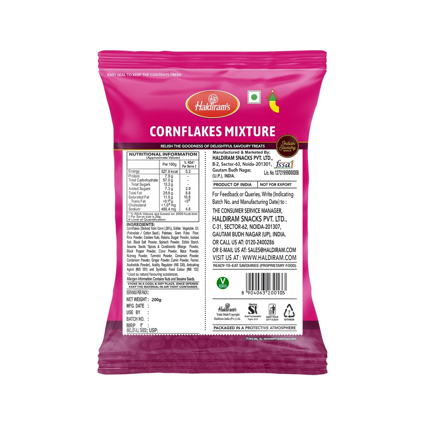 Haldirams Namkeen - Cornflake, Mixture 200G