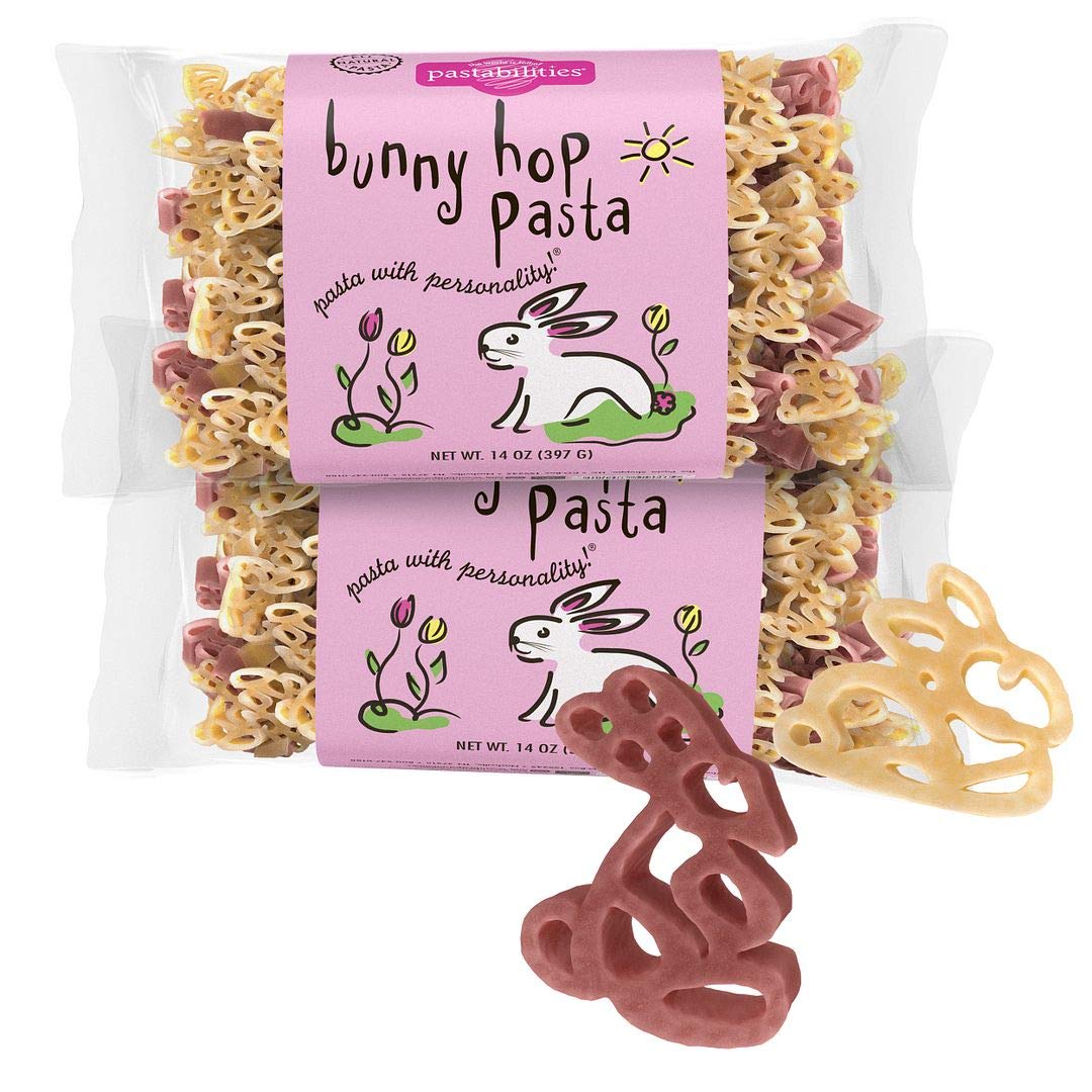 Pastabilities Bunny Hop Pasta, Fun Shaped Noodles, Non-GMO, Vegan, 14 oz (2 Pack)
