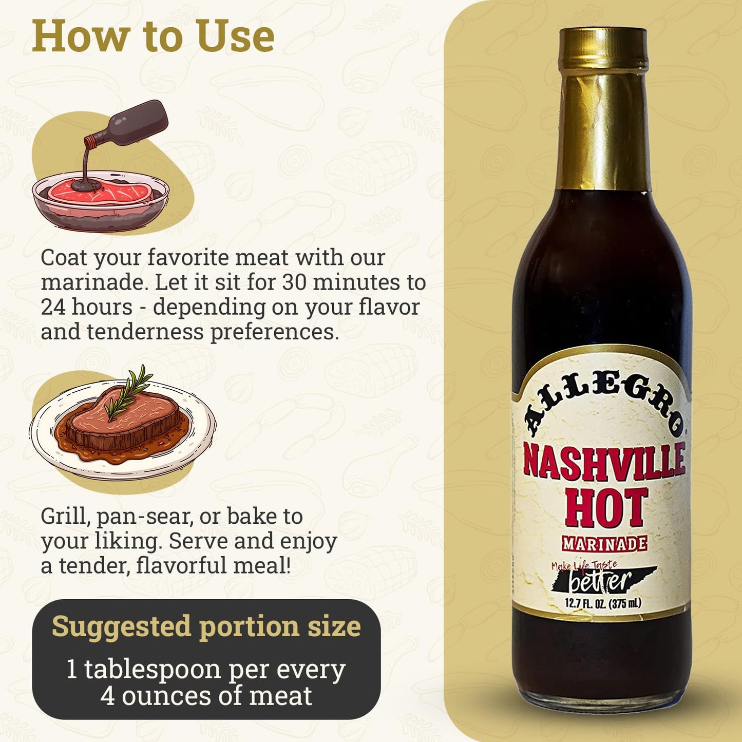 ALLEGRO - The Marinate Everything Marinades - Nashville Hot 12.7 oz, Pack of 1