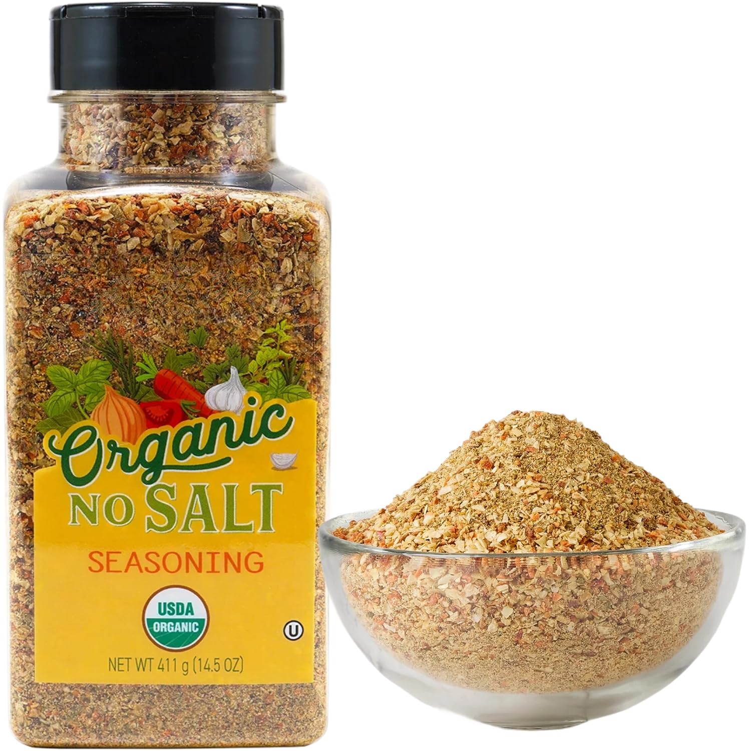 TAOindustry Kirkland Signature Organic No-Salt Seasoning Blend, 21 Organic Spices & Herbs, 14.5 oz, All-Purpose