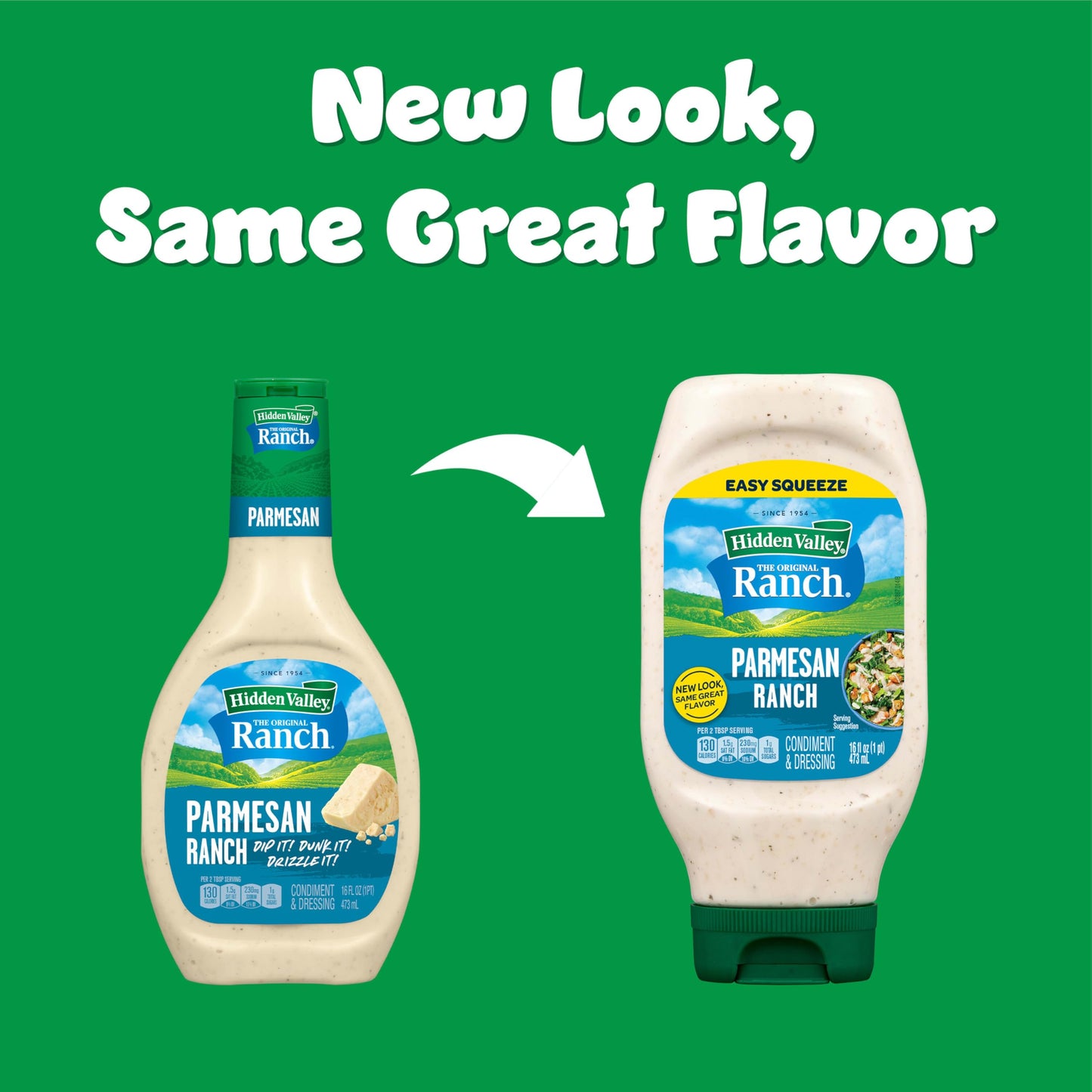 Hidden Valley Parmesan Ranch Condiment And Dressing, Easy Squeeze Bottle, 16 Fl Oz (Package May Vary)