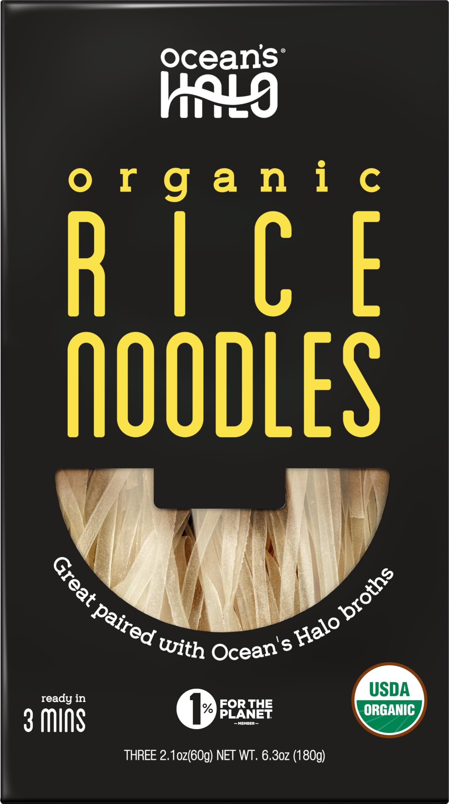 Oceans Halo, Organic Rice Noodles, 6.3 Ounce