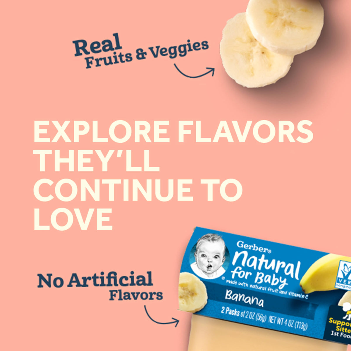 Gerber 2nd Foods Veggie & Fruit Purees Variety Pack, 8 Ounces, 16 Count (Packaging May Vary)