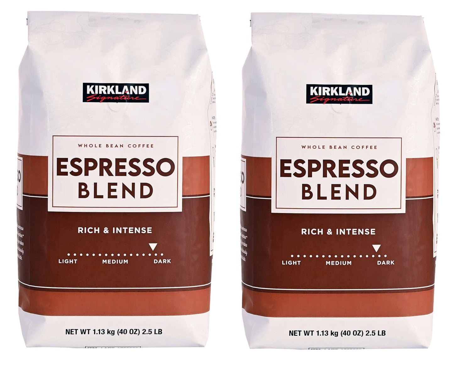 KIRKLAND Signature Dark Roast Espresso Blend Coffee, 32 Oz. Bag, Pack of 2