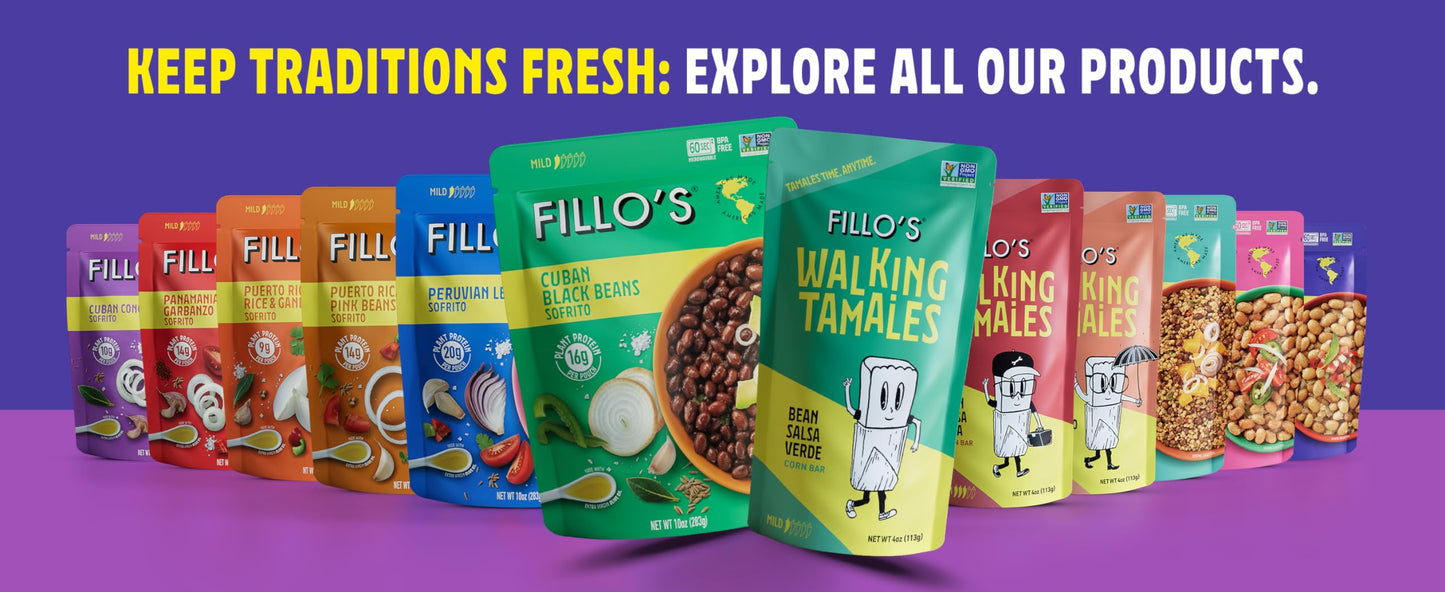 Fillo'S Tex Mex Pinto Beans - Ready To Eat Beans, Gluten-Free, Preservative-Free, Microwavable, Non-Gmo, Vegan Friendly, Plant P