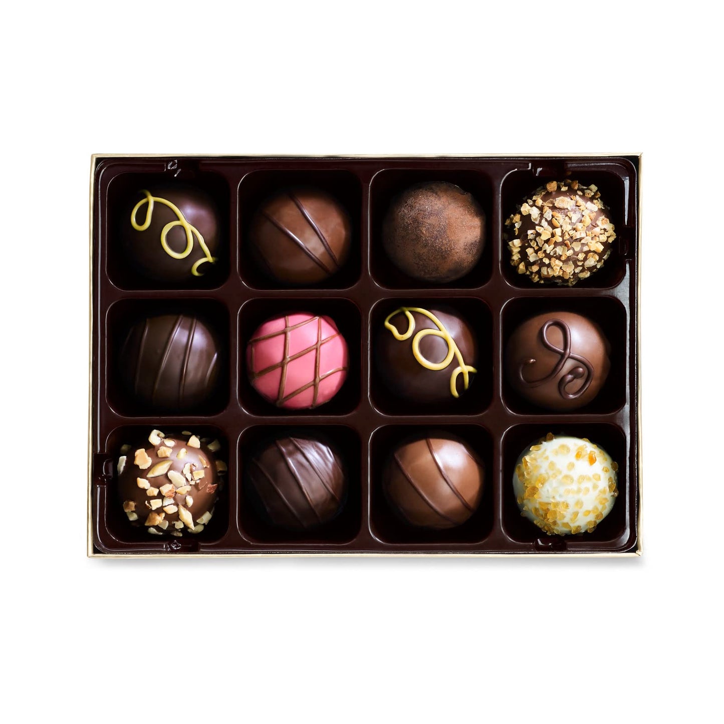 Godiva Chocolatier Assorted Chocolate Truffles Gift Box - 12 Piece Gourmet S  - Brown - Model ORTCI