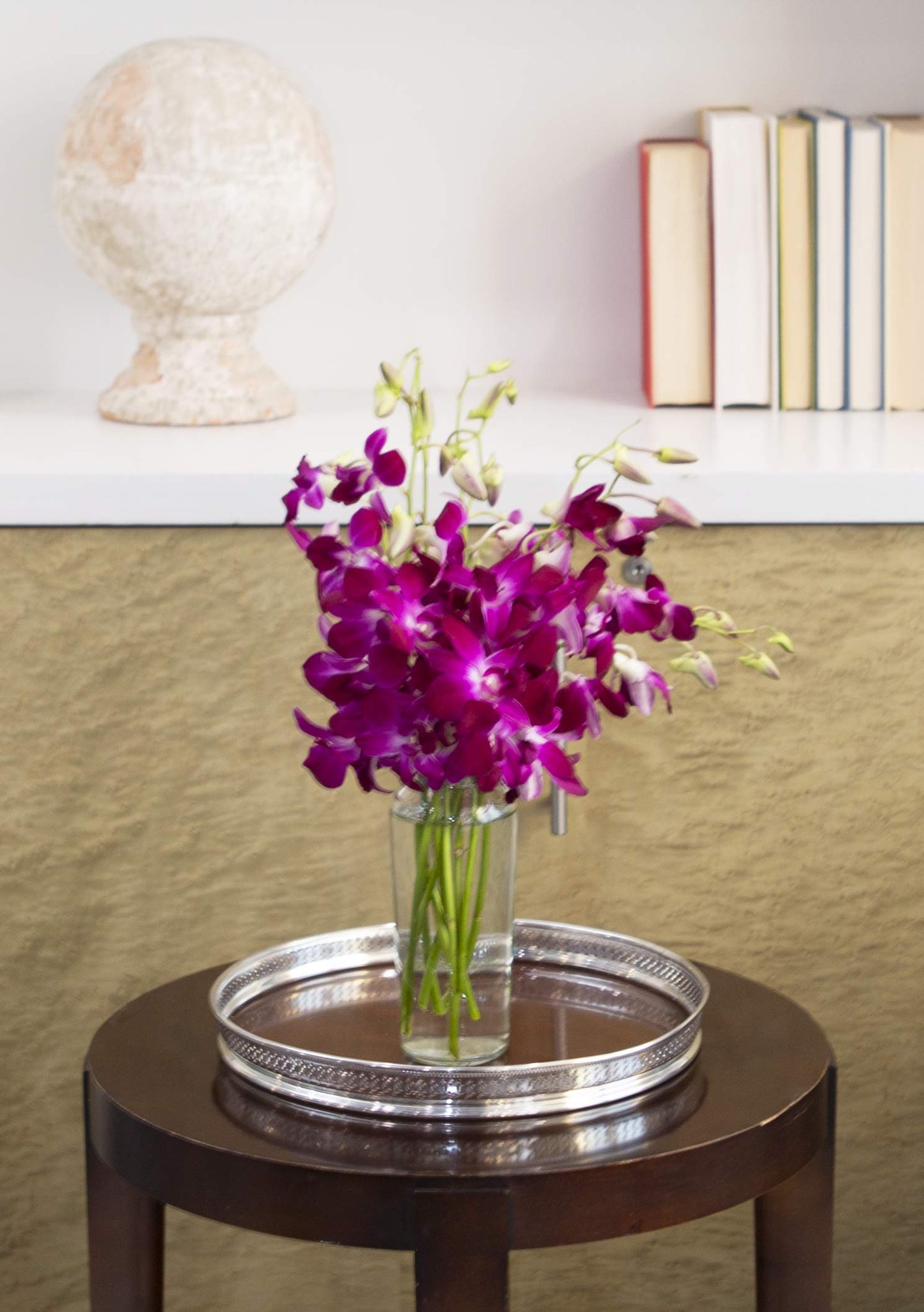 Kabloom Flowers - Bouquet Of 10 Purple Orchid - Gift For Birthday, Sympathy, Anniversary, Get Well, Thank You, Valentine, Mother’S Day Fresh Flowers