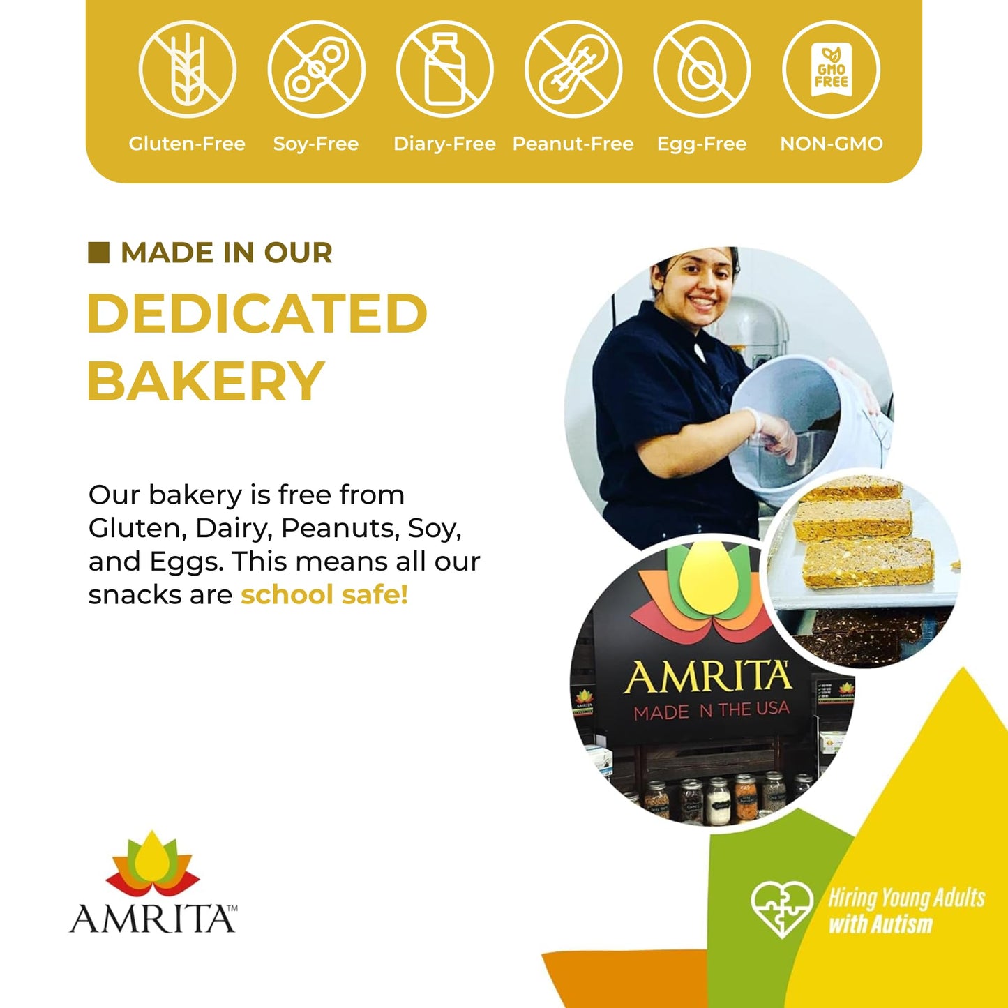 Amrita Golden Raisins, No Added Sugar, Gluten Free, 4 lb Resealable Bag, Yellow and White, Vegan Snacks