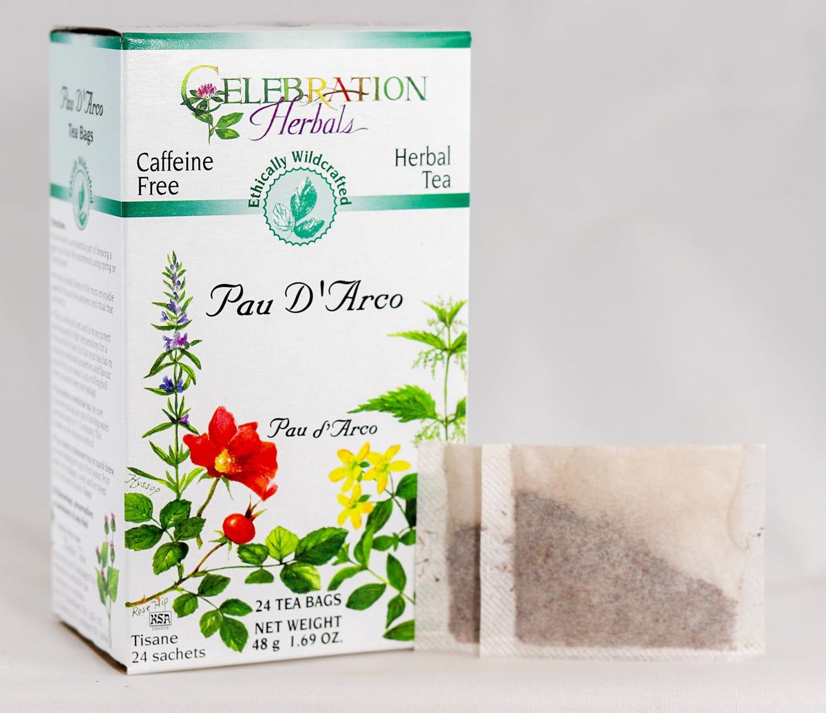 Celebration Herbals Pau DArco Tea Bags - 24 Count - Pack of 1 - Herbal Tea